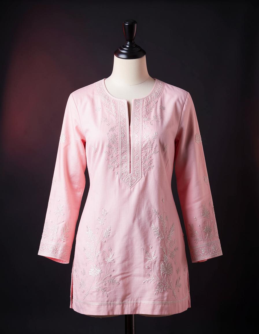 Chikankari Blush Kurti Set