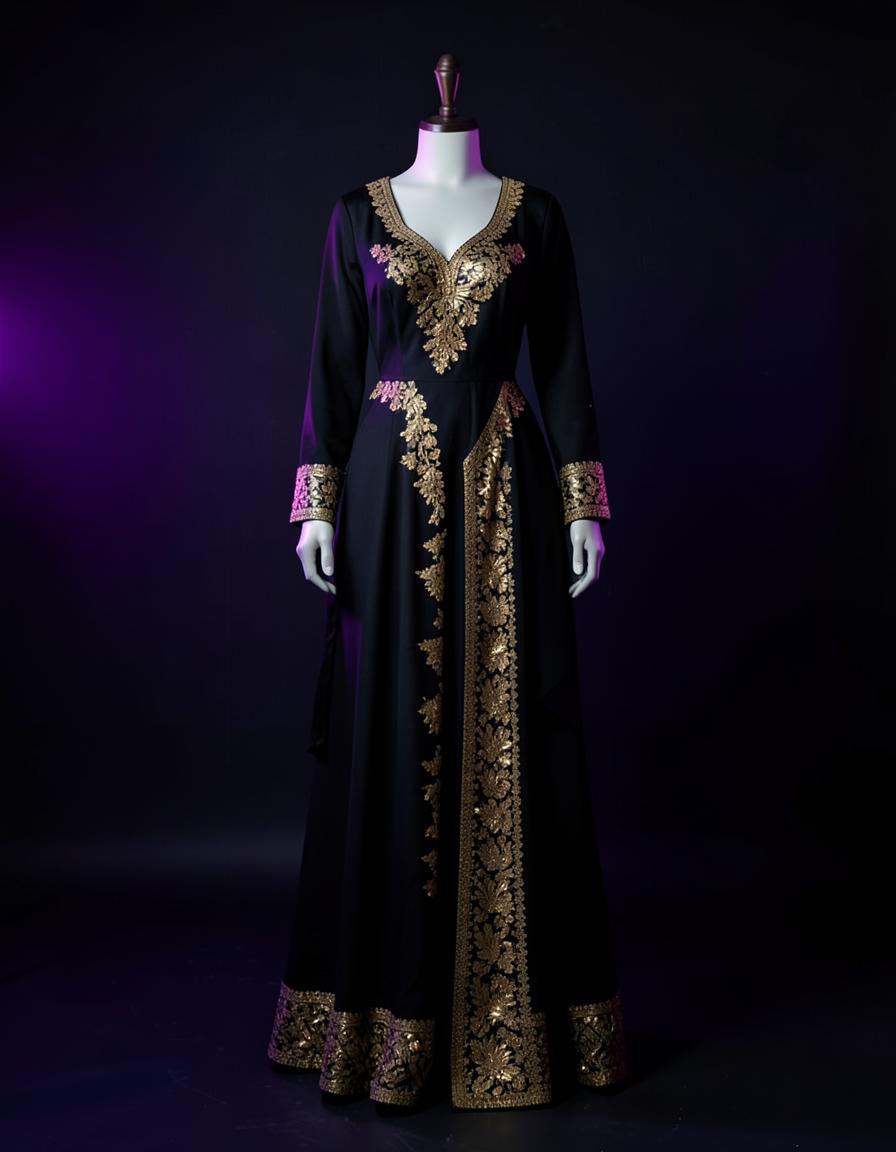 Midnight Gold Indo-Western Gown